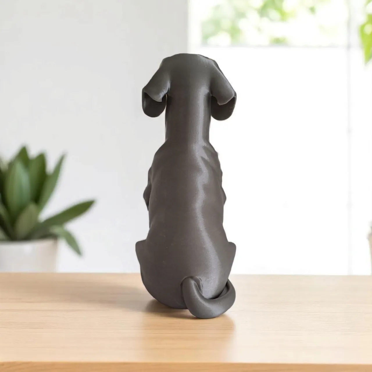 Minimalist Modern Dachshund Figure, Sculpture view 4