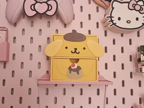 Caja o estuche: Pompompurin Drawer Box — referencia de MakerWorld