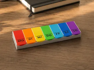 Tablettenbox 7 Tage mit Klappdeckeln