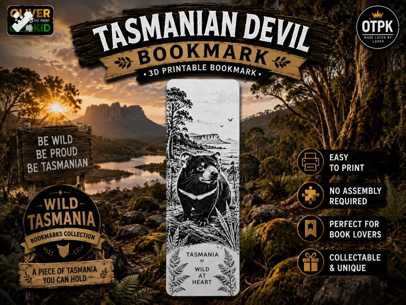 Tasmanian Devil Bookmark