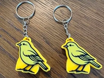 Canary Bird Can Opener & Keyring