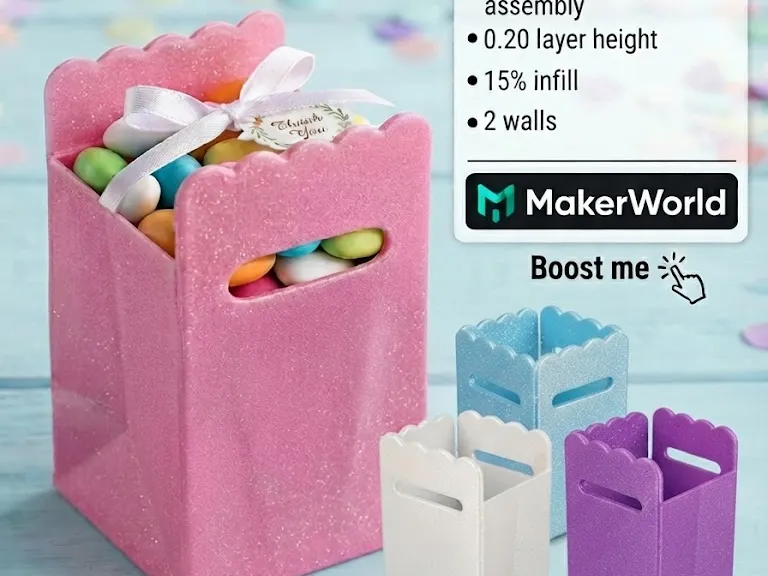 Scalloped Party Favor Box/ bombonier