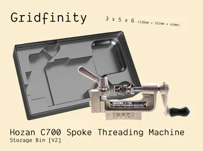 Gridfinity Hozan C-700 Spoke Threading Tool Holder - Free 3D Print