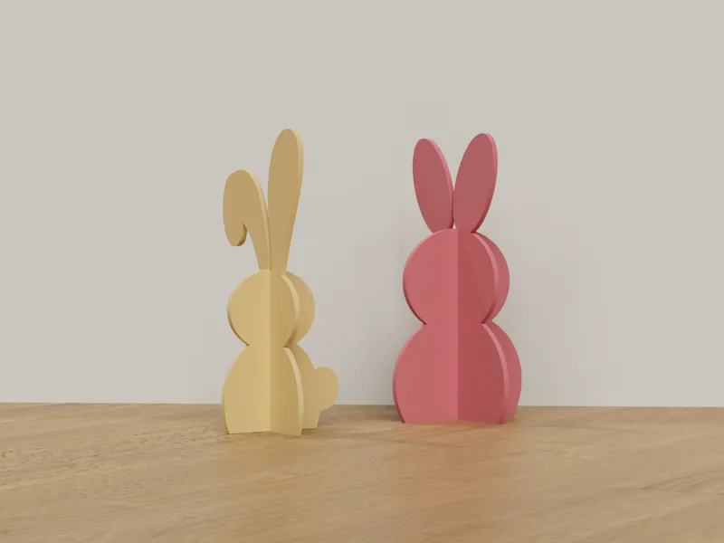 Easter bunny stand decoration - 2 motifs
