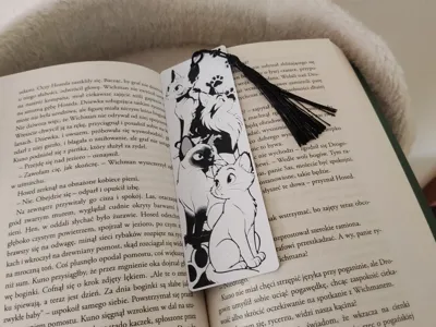 Bookmark-Cartoon-style cats