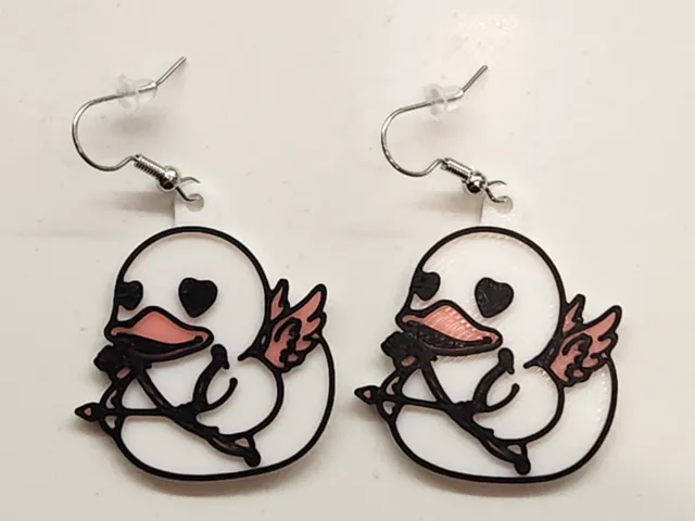 Cupid Rubber Duck Earrings