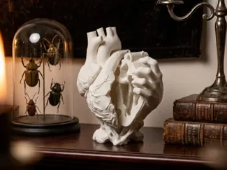 Anatomical Tear-Open Human Heart Sculpture