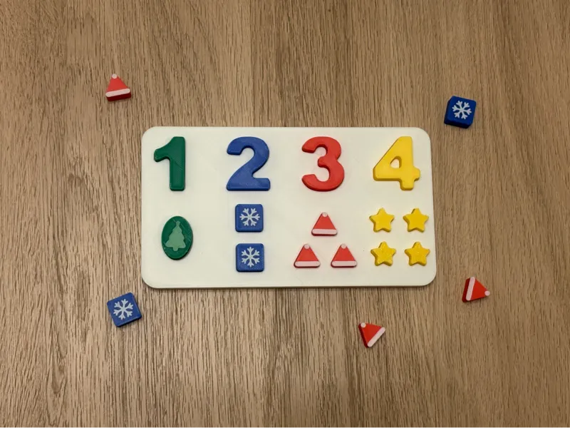 Christmas number puzzle toy