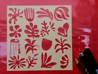 Pochoir abstrait en forme de feuille — photo 1