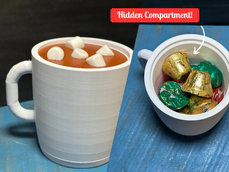 Hot Chocolate Mug Decoration w/ hidden compartment
