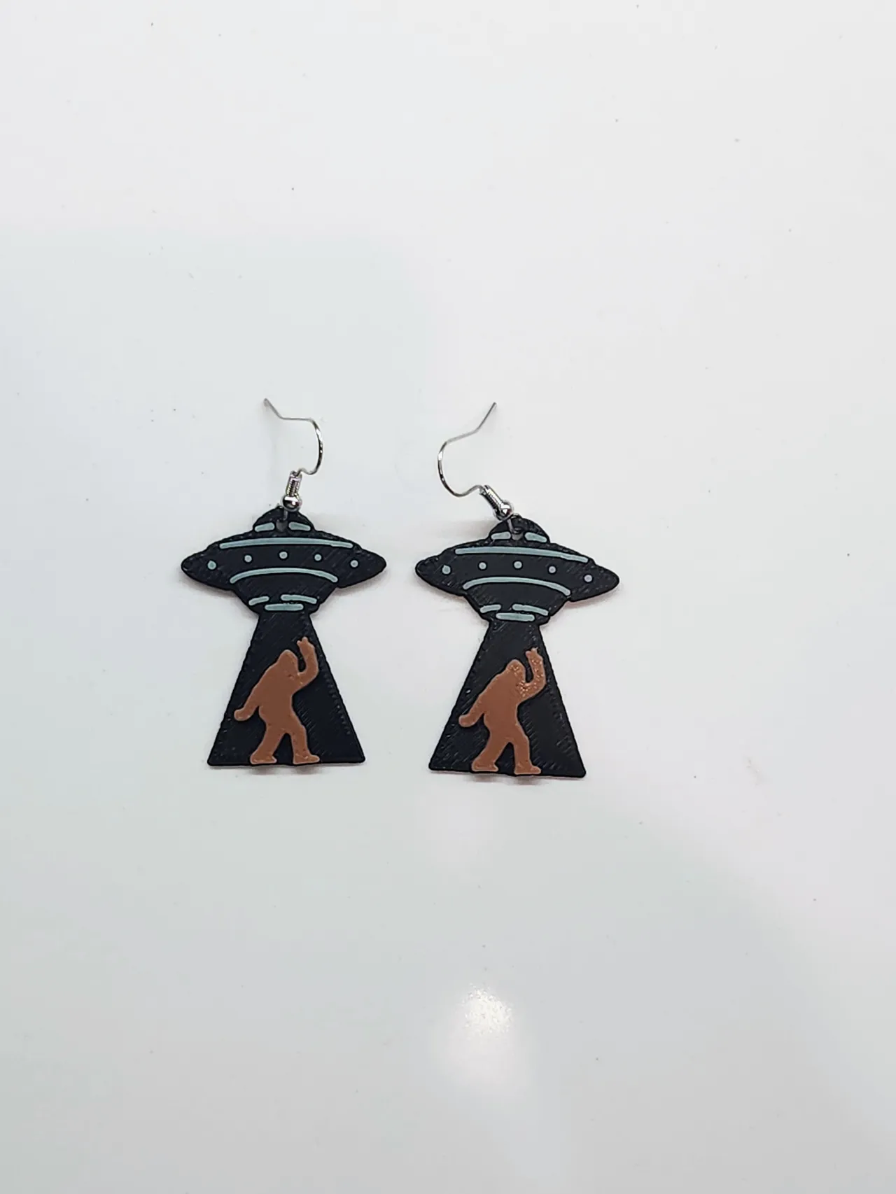 Bigfoot UFO Earrings view 2