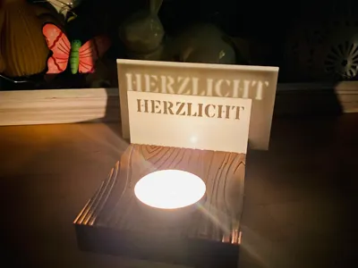 Tealight Holder Shadow Play + Interchangeable Cards
