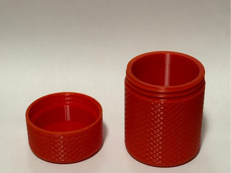 Threaded Jar, Fully Knurly 60x90