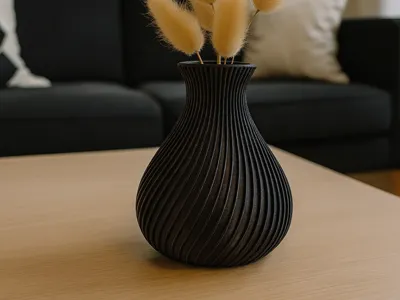 Ribbed Vase