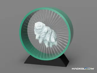 Suspended Tardigrade (Water bear)