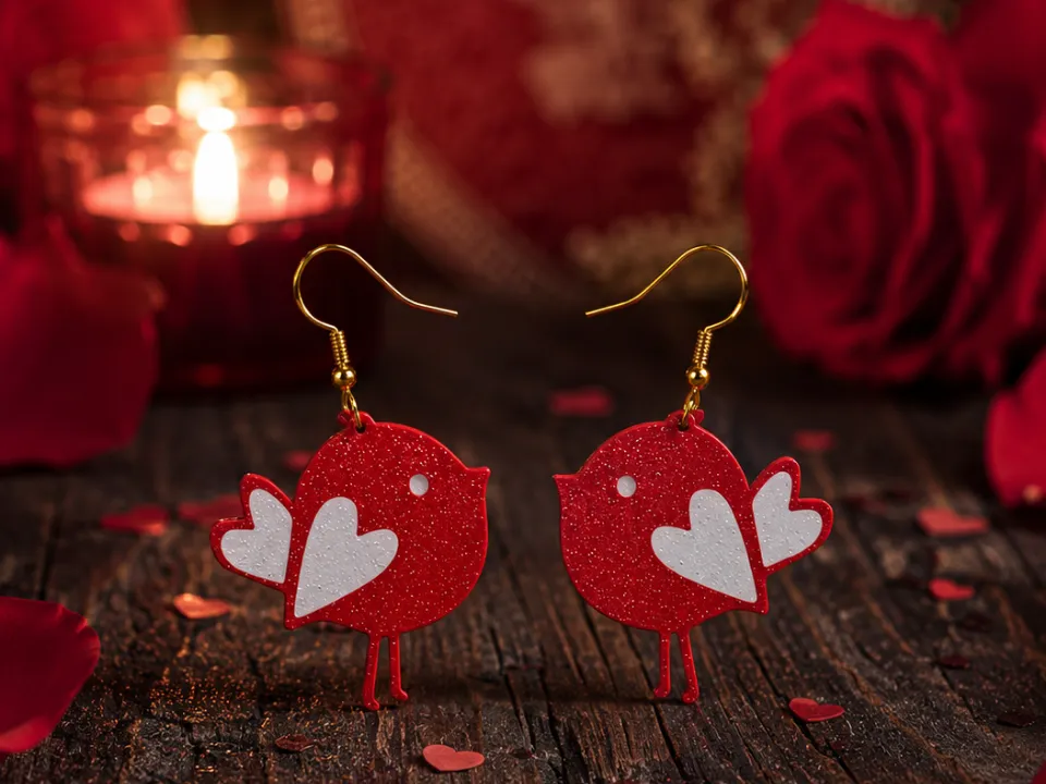 Pendientes: Little love bird earrings. Referencia del modelo original.