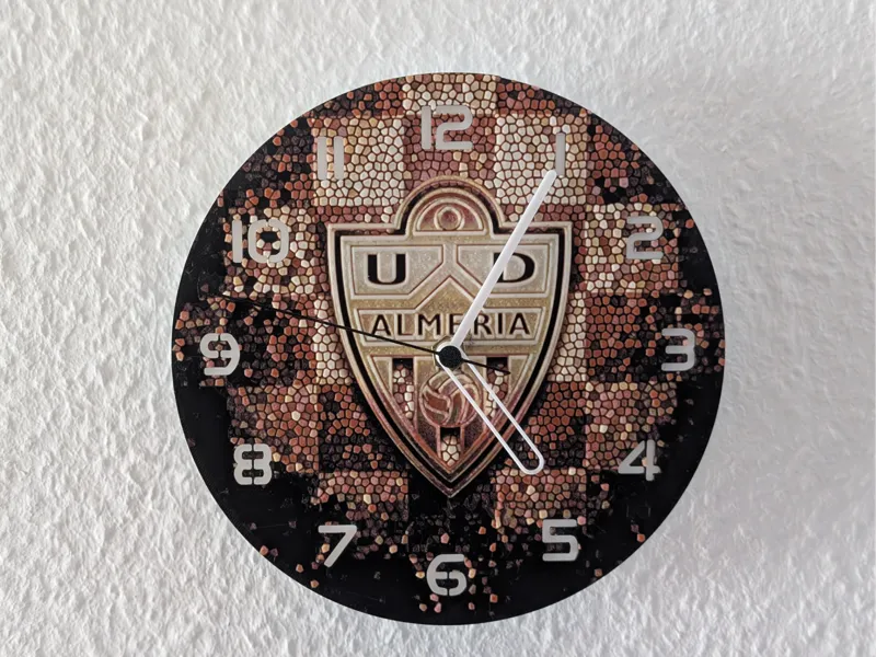 wall / desk clock UD Almeria Logo