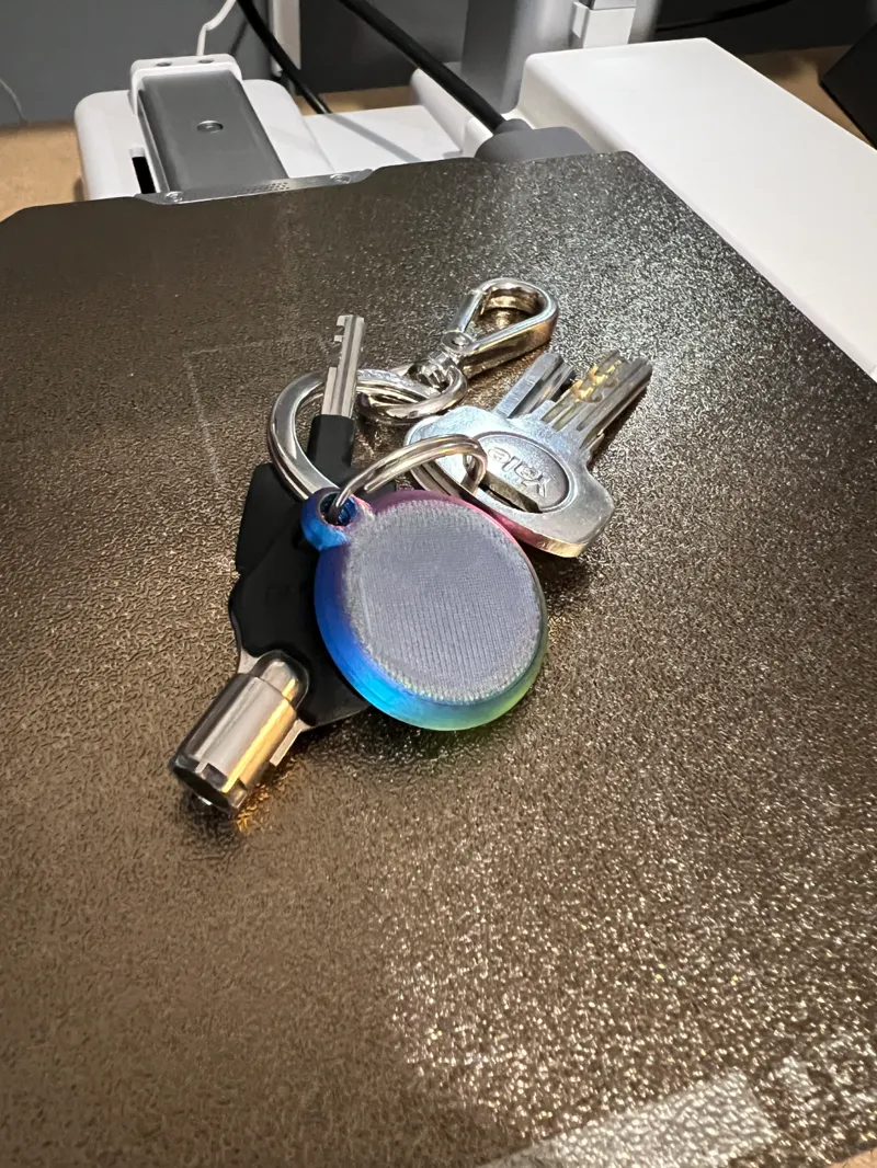 Keychain with integrated NFC tag