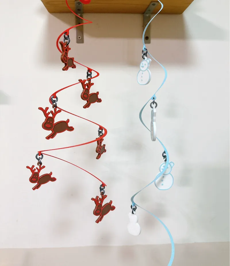 Xmas spiral ribbon decoration