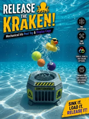 Tapa o cubierta: Release the Kraken! Mechanical Iris Pool Game — vista de referencia 2