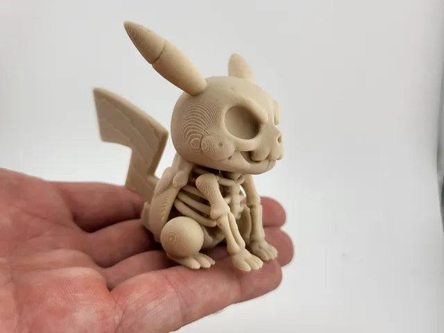 Pikachu Skeleton Stylized Figure Pokémon fan art