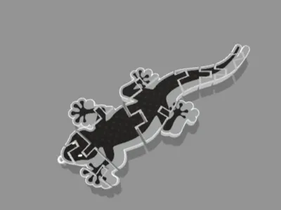 Flexi Lizard Key Chain