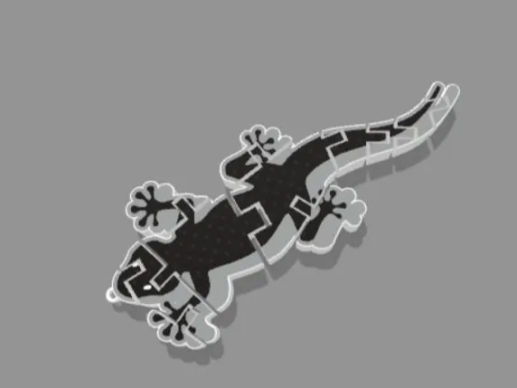 Flexi Lizard Key Chain