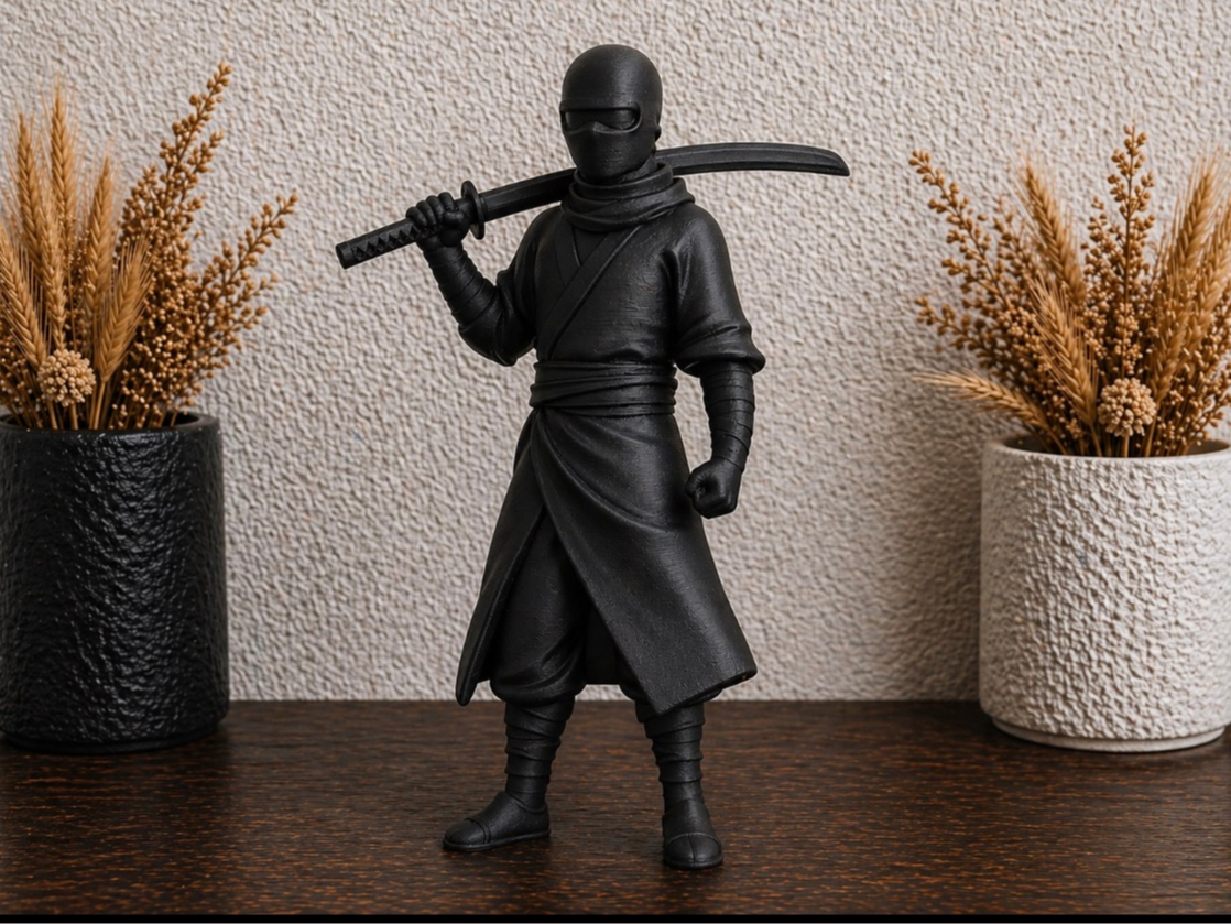 Silent Ninja Figure – Minimalist Warrior Decor