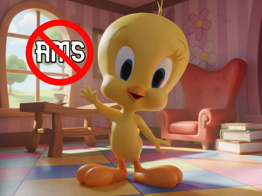 Accesorio para impresora 3D: Tweety Bird 20 cm Multi-Part Model No AMS. Referencia del modelo original.