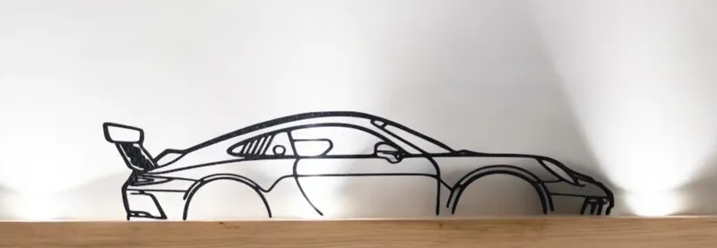 Porsche 991 Cup Car Silhouette – Automotive Decor