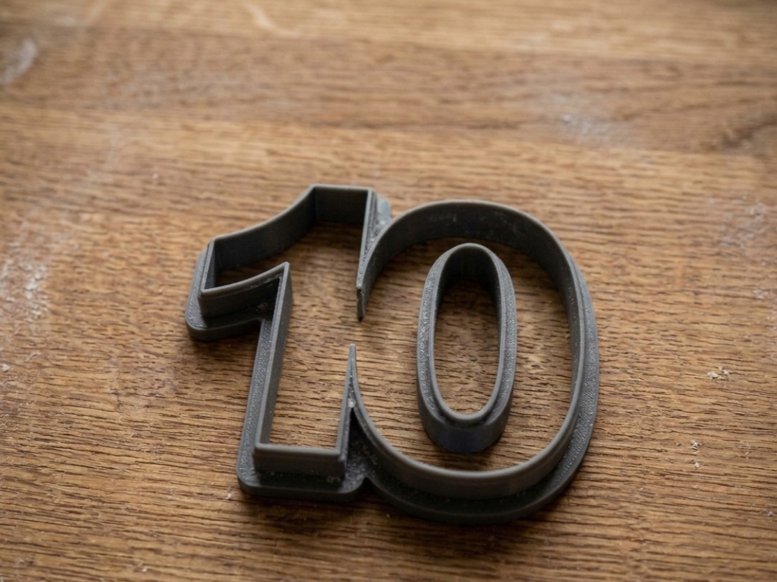 Cookie cutter a forma di numero 10