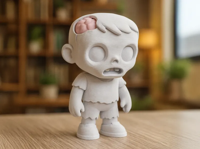 Zombie 3D Model – Cute Halloween Figurine