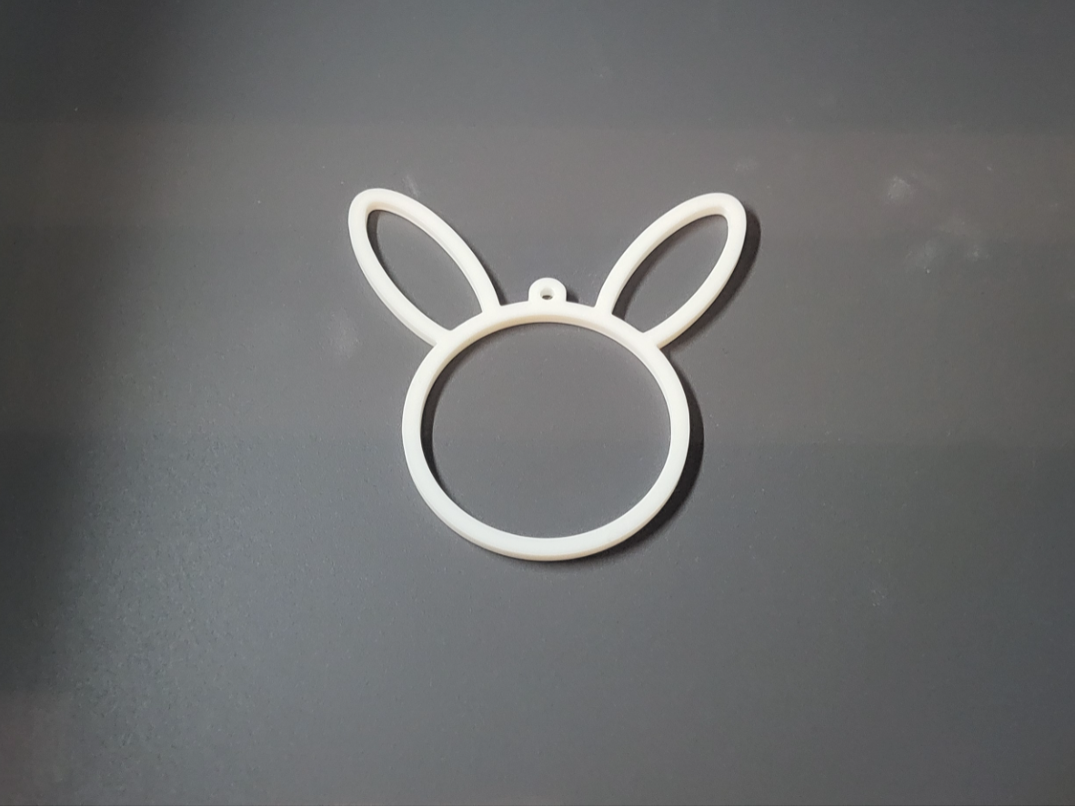 easter bunny minimalist hanging ornament