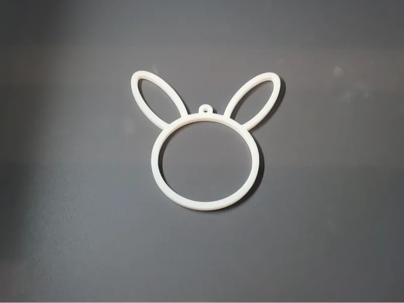 easter bunny minimalist hanging ornament