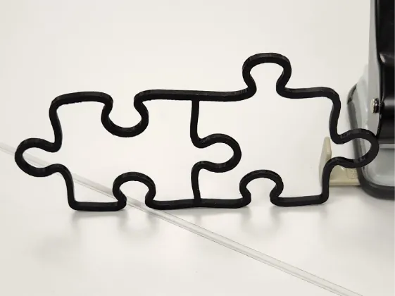 Zwei Puzzleteile Wir passen perfekt zusammen 