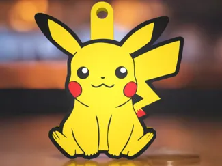 Pikachu keychain and bookmark