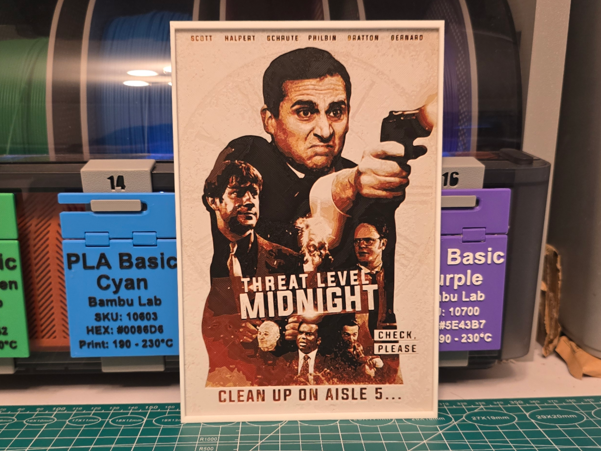 The Office "Threat Level Midnight" - Hueforge Art
