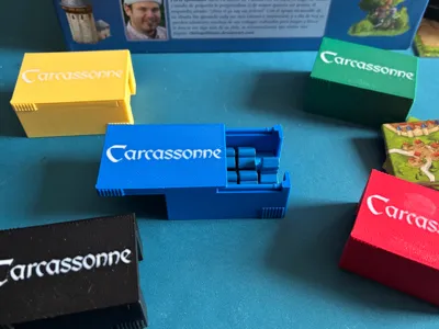 Carcassonne Meeple Boxes with secure closure