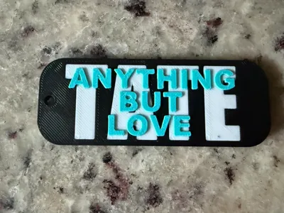 Tate McRae Anything But Love Key Chain