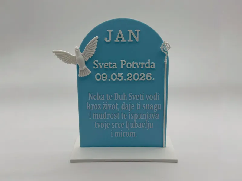 Personalized Confirmation Plaque with Name & Date 