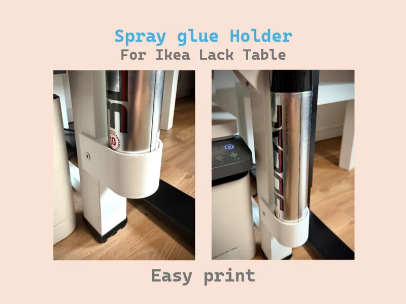 Spray Glue Halter für IKEA Lack Tisch simpel