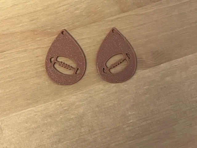 rugby ball earrings