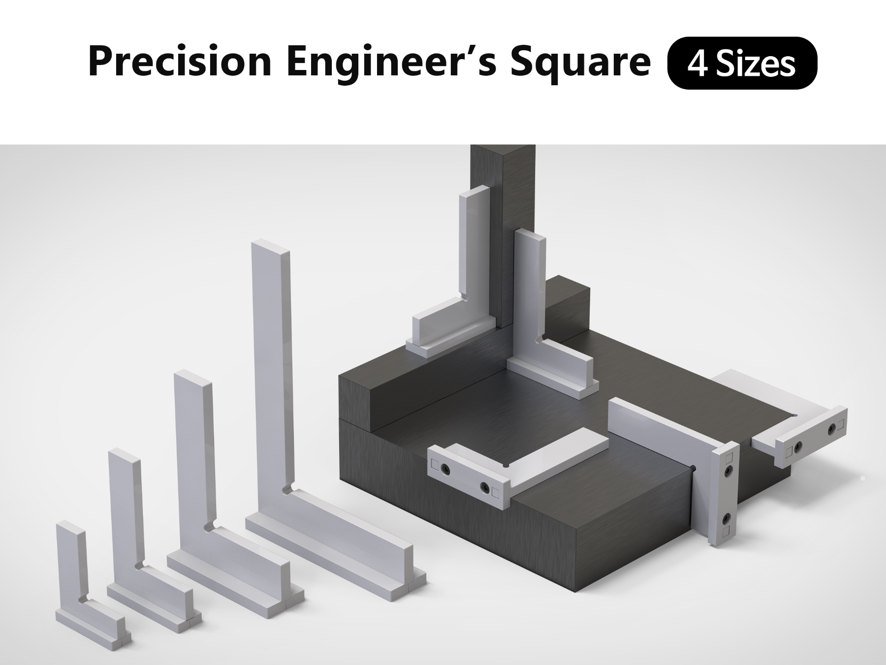 Precision 90° Engineer's Square (4 Sizes Included)
