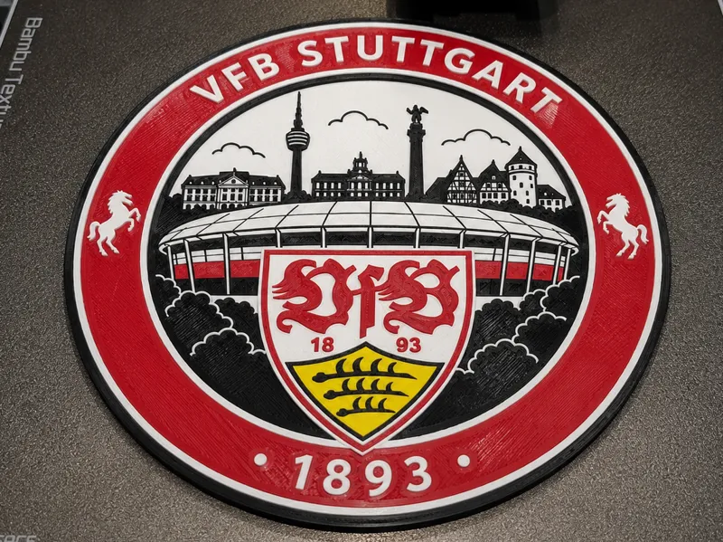 VfB Stuttgart Bierdeckel Mehrfarbiger Untersetzer