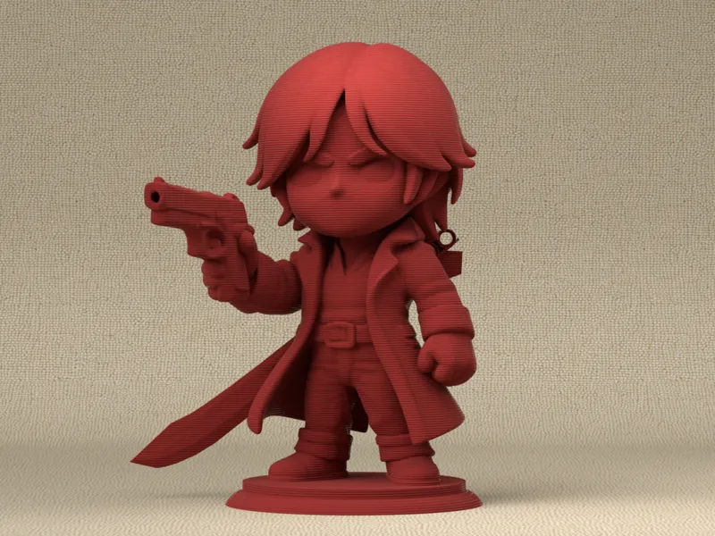 Dante Sparda From DmC Inspired Kawaii Figure