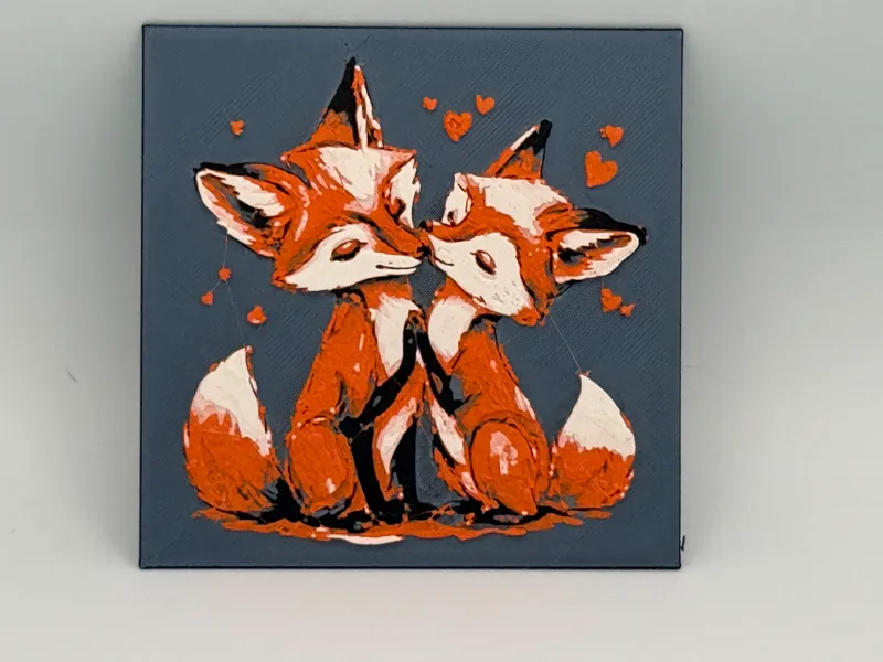 Foxy Couple Hueforge