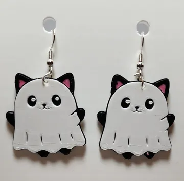 Pendientes: Cute Ghost Cat Earrings — vista de referencia 3