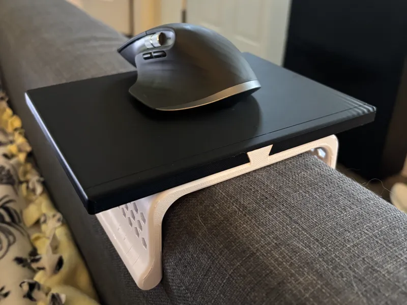 Couch Arm Mousepad – 2-Piece Sliding Tray System