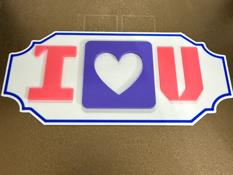 I Love (Heart) U Sign