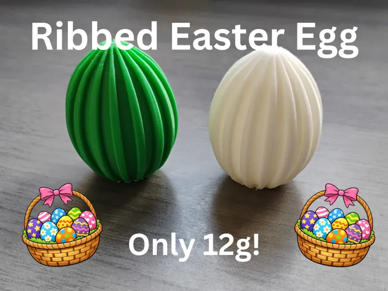 Ribbed Easter Egg
